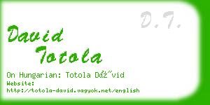 david totola business card